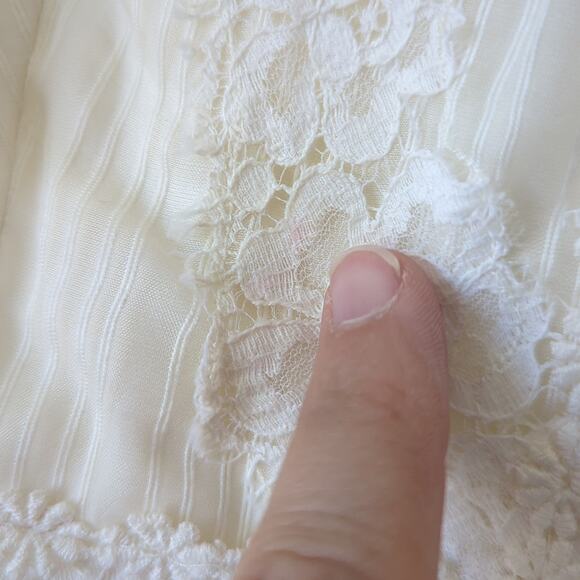 Vintage Alfred Angelo Edythe Vincent 1950s 60s Womens Wedding Dress Gown Lace XS - Picture 7 of 16